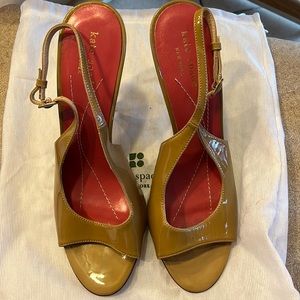 Kate Spade tan sling-back